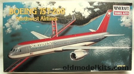 Minicraft 1/144 TWO Boeing 757-200 Northwest Airlines - (757), 14467 plastic model kit